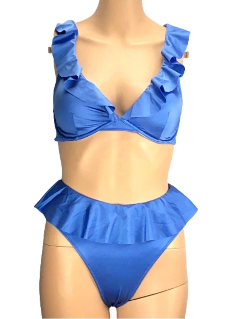 Victoria's Secret Blue Ruffle Bikini Two-Piece